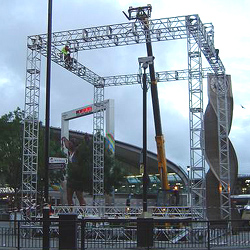 Rigging Services provided equipment to erect the stage for London's 2012 Olympic Games announcement and celebrations